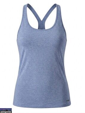 Patagonia Ridge Flow Tank Top Women's Size Small Blue Heather Racerback